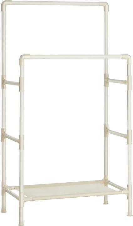 Kledingrek - BasiX - dubbele hangrails - opbergplank - wit, Kleding | Dames, Kledingrekken, Nieuw, Ophalen of Verzenden
