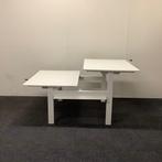 Tweedehands vepa Duo slinger bureau (2 x 110x80 cm ) wit -, In hoogte verstelbaar, Gebruikt, Bureau