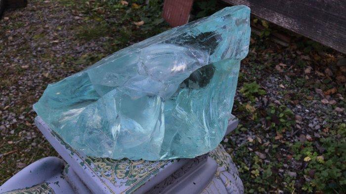 Mooi XXL stuk van Andara-glas in aquamarijn- of muntgroen, Verzamelen, Mineralen en Fossielen
