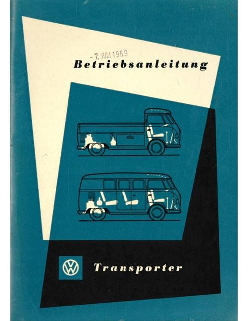 1959 VOLKSWAGEN T1 TRANSPORTER INSTRUCTIEBOEKJE DUITS, Autos : Divers, Modes d'emploi & Notices d'utilisation