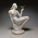 Drasche - Antal Lonkay - Sculpture, Art deco nude lady with, Antiek en Kunst