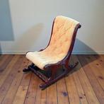 Schommelstoel - Mahonie - Chesterfield Junior - Hoogte: 70, Antiek en Kunst