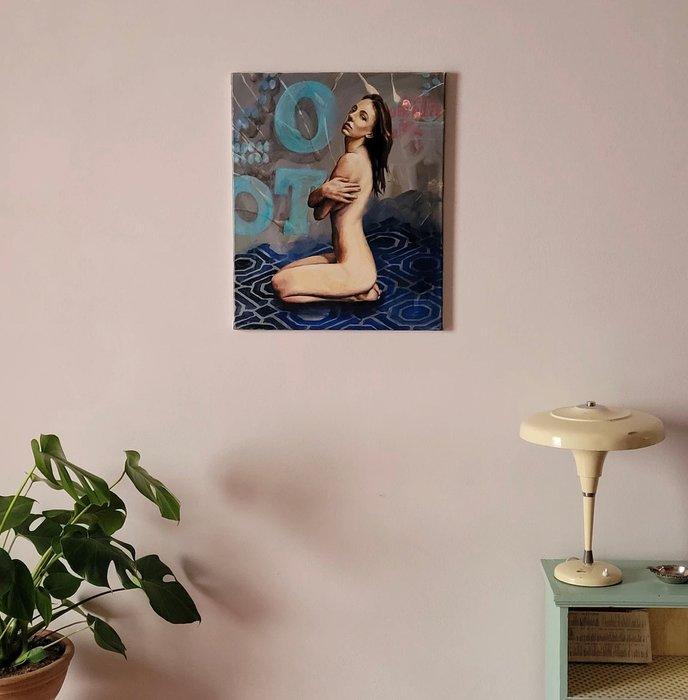 Lisa Braun - Blue Patterns, Antiek en Kunst, Kunst | Schilderijen | Modern