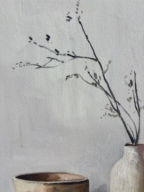 Enzo (XX) - Petite nature blanche 1, Antiek en Kunst, Kunst | Schilderijen | Modern