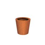 Cortenstaal plantenbak taps Ø60x60cm - Met bodem, Tuin en Terras, Bloembakken en Plantenbakken, Rond, Nieuw, Metaal, 60 tot 100 cm