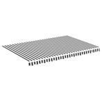 Luifel Vervangdoek Antraciet/Wit - OP=OP! Zonnescherm Deal, Verzenden, Nieuw, 250 cm tot 450 cm, Overige typen