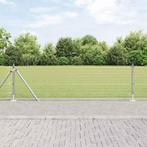 vidaXL Hek met Palen Zilver 0.6 x 50 m Staal, Tuin en Terras, Verzenden, Nieuw