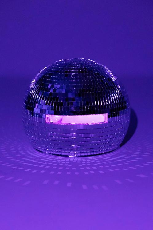 Discobal Hoofd 30 cm LED Disco Head Spiegeltjes Zilver Spieg, Hobby en Vrije tijd, Feestartikelen, Nieuw, Ophalen of Verzenden