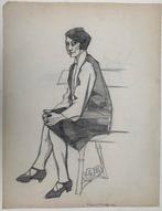 François Szulman (1931-2024) - Portrait féminin de profil, Antiquités & Art