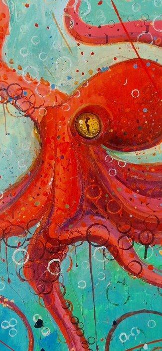 Onofre Alarcón - Kraken Two #126- XL NO RESERVE, Antiek en Kunst, Kunst | Schilderijen | Modern