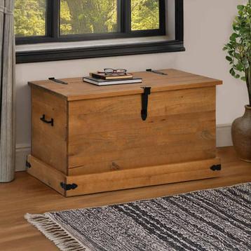 vidaXL Opbergkist HALDEN 91x48x47 cm massief grenenhout, Verzenden