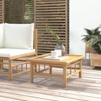 vidaXL Table de jardin 65x55x30 cm bambou, Verzenden