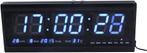 Wandklok Blauw | OP = OP | Datum & Temp!, Huis en Inrichting, Verzenden, Nieuw, Digitaal, Wekker of Tafelklok