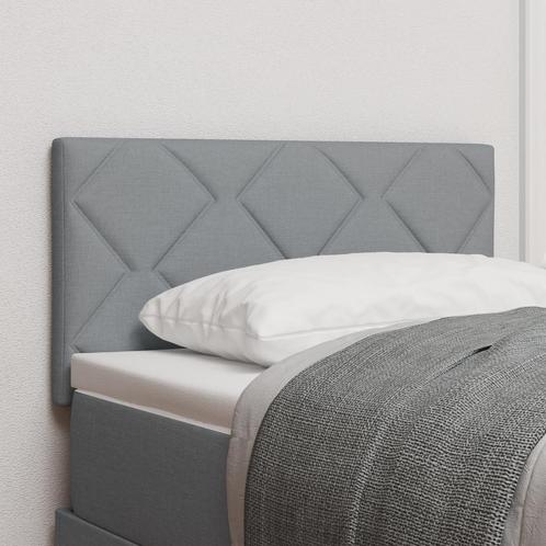 vidaXL LED Hoofdbord met Diamantblokontwerp Lichtgrijs 80 cm, Huis en Inrichting, Slaapkamer | Bedden, Nieuw, Verzenden