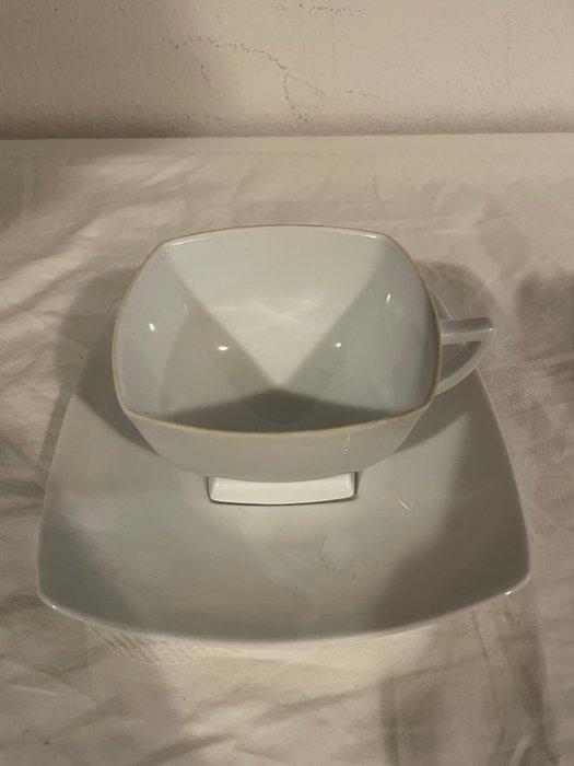 Limoges - JL Coquet - Mok (6) - Porselein - Theeservies voor, Antiquités & Art, Antiquités | Meubles | Tables