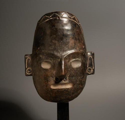 Colima, Mexique Terre cuite Masque funéraire. Test TL., Verzamelen, Mineralen en Fossielen