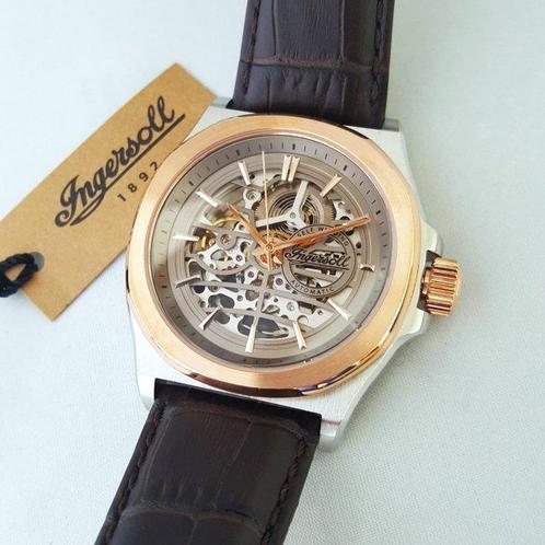 Ingersoll - Automatic - Skeleton - 316L Gold - Special Bezel, Handtassen en Accessoires, Horloges | Heren
