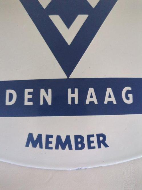 Lid VVV Den Haag - Emaille plaat - Emaille, Antiek en Kunst, Antiek | Wandborden en Tegels