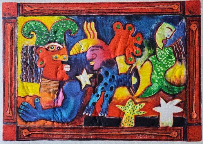 Clemens Briels (1946) - Antripode Figuren (Carborundum), Antiek en Kunst, Antiek | Overige Antiek