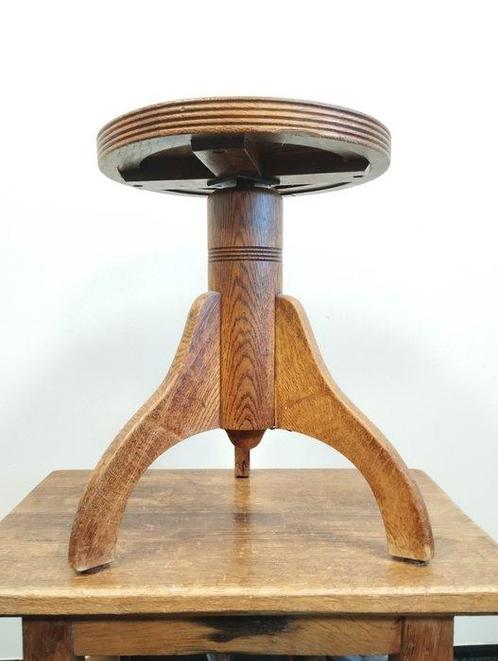 Tabouret - Acier, Bois - Tabouret de piano, Antiek en Kunst, Curiosa en Brocante