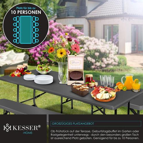 KESSER® biertentset - 3-delige set, tafel + 2 x bank, voor b, Huis en Inrichting, Overige Huis en Inrichting, Verzenden