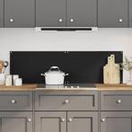 vidaXL Spatschermen keuken 2 st 70x40 cm gehard glas zwart, Verzenden