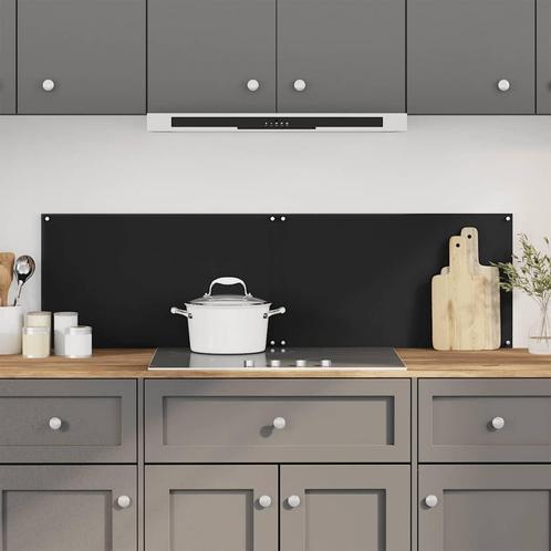 vidaXL Spatschermen keuken 2 st 70x40 cm gehard glas zwart, Antiek en Kunst, Antiek | Keukengerei, Verzenden