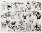 Walt Disney - Disney - 9 Model sheets - Bambi - 1942