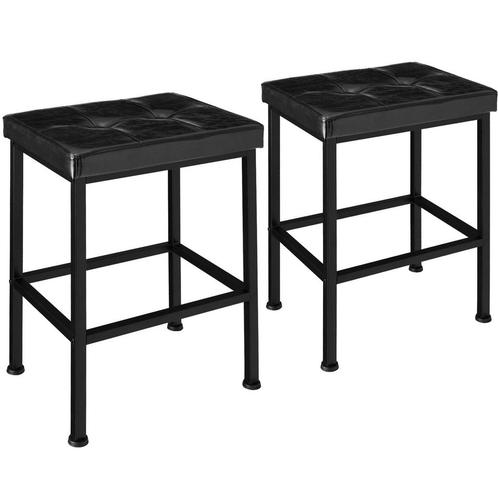 tectake Set van 2 barkrukken Bodie - zwart, Huis en Inrichting, Barkrukken, Verzenden