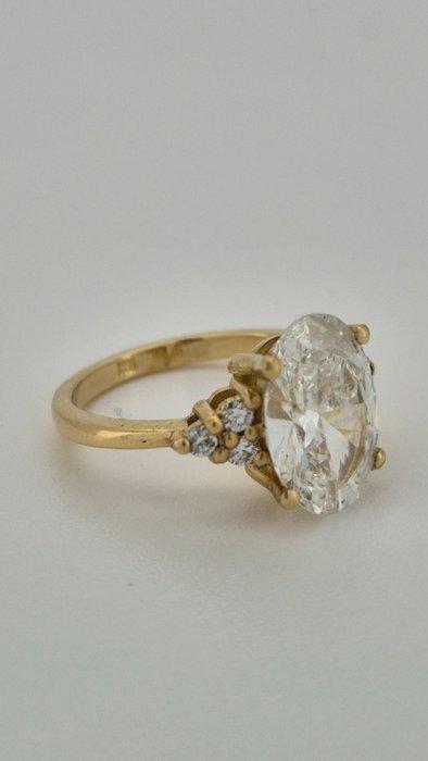 Zonder Minimumprijs - Ring - 14 karaat Geel goud - 2.58ct., Handtassen en Accessoires, Ringen
