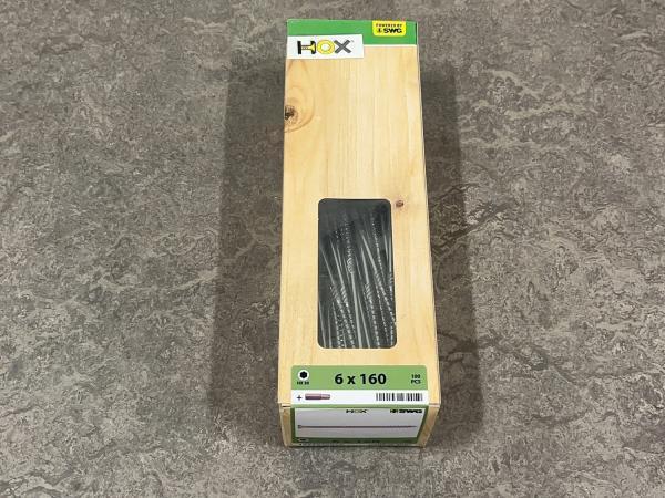 Veiling - 5x SWG Hox houtschroeven ø6x160mm 100-pack, Doe-het-zelf en Bouw, IJzerwaren en Bevestigingsmiddelen