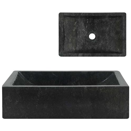 Gootsteen 45x30 Zwart - Marmer Look - OP = OP!, Doe-het-zelf en Bouw, Sanitair, Nieuw, Steen, Wastafel, Verzenden
