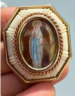 Mysterieuze gotische Victoriaanse speld, brons en keramiek;, Antiek en Kunst, Curiosa en Brocante