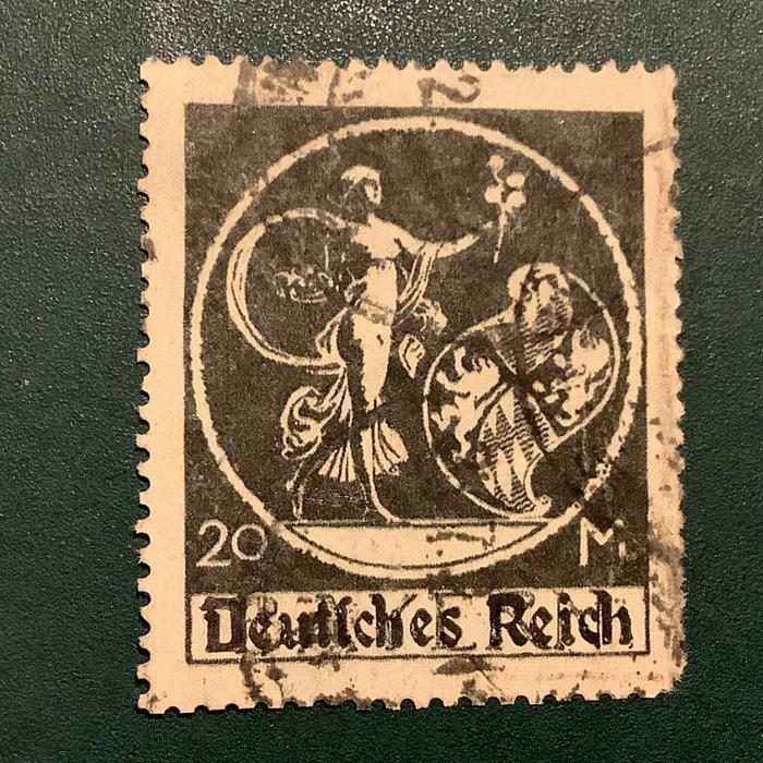 Duitse Rijk 1920 - 20 Mark met opdruk type II - Michel 138, Postzegels en Munten, Postzegels | Europa | Duitsland