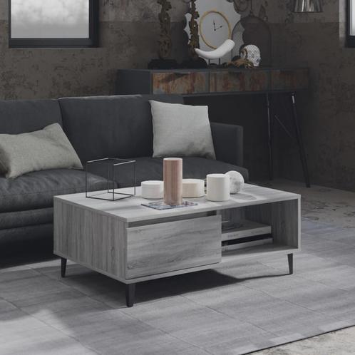 vidaXL Salontafel 90x60x35 cm bewerkt hout grijs sonoma, Huis en Inrichting, Tafels | Salontafels, Nieuw, Verzenden