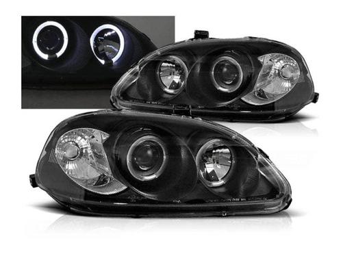 Angel Eyes koplampen Black geschikt voor Honda Civic, Autos : Pièces & Accessoires, Éclairage, Envoi