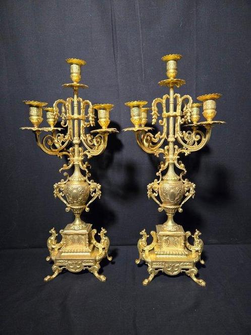Pendule Regency stijl - Verguld brons - 1850-1900 - Top in, Antiek en Kunst, Antiek | Klokken