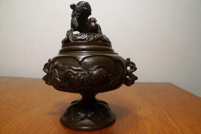 3 Aziatische boeddistische objecten - Brons, Speksteen -, Antiek en Kunst, Antiek | Overige Antiek