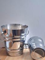 Champagne koeler (2) - Verchroomd, Verzilverd - Gestreepte, Antiek en Kunst
