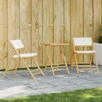 vidaXL Ensemble de bistro pliante 3 pcs et coussins, Tuin en Terras, Tuinsets en Loungesets, Verzenden