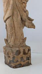 Beeld, Handgemaakt standbeeld Maria - 75 cm - massief hout