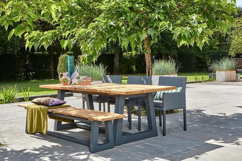 Suns Ovada tuintafel met bank 220 cm |, Tuin en Terras, Tuinsets en Loungesets