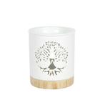Aroma-oliebrander Wit Uitgesneden Levensboom, Ophalen of Verzenden, Nieuw