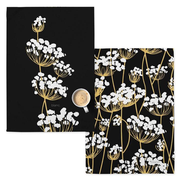 Set van 2 theedoeken Golden sprouts | Blanc, Huis en Inrichting, Keuken | Keukenbenodigdheden, Nieuw, Verzenden