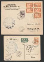 Hongrie 1931 - Enveloppes de vol Zeppelin - Unificato, Postzegels en Munten, Gestempeld