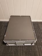 80x60x23 Kunststof bak met deksel grijs PP vlakke, Zakelijke goederen, Horeca | Overige, Ophalen of Verzenden