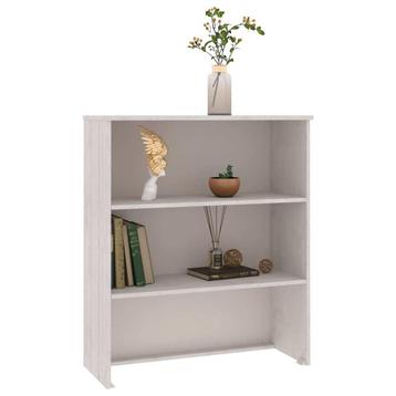 vidaXL Opzetkast HAMAR 85x35x100 cm massief grenenhout wit, Verzenden