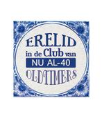 Delfts Blauw Tegel 40 Jaar 14,5cm, Verzenden, Nieuw