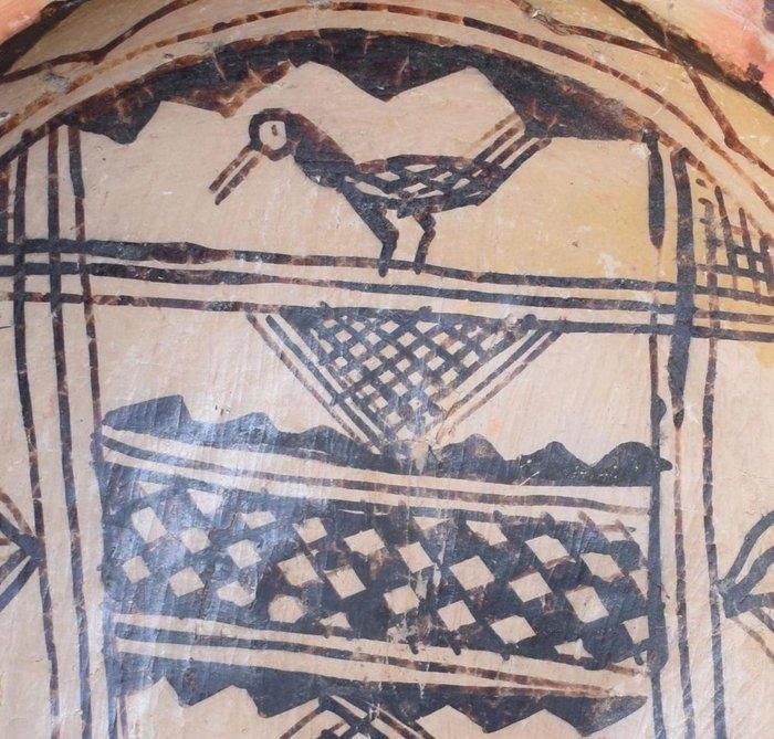 Grote serveerschaal 26 cm Berber Kabyle - Terracotta -, Antiek en Kunst, Kunst | Niet-Westerse kunst