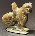 Egyptisch Brons Zeer zeldzaam beeldje van de kattengodin